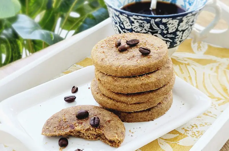 Vegan Coffee Shortbread Cookies