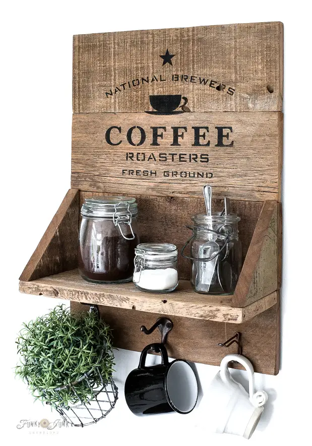 wall mounted coffee bar