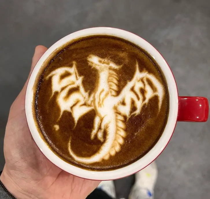 dragon latte art