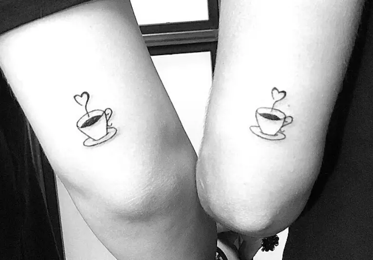 couples small coffee tattoo