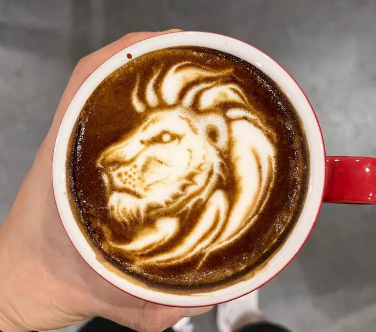 latte art lion