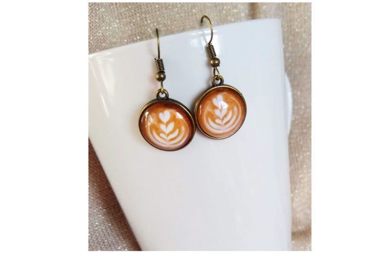 coffee earrings