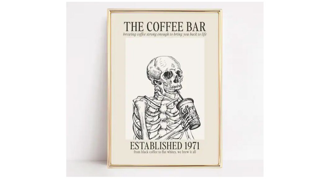 halloween coffee print